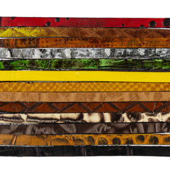 Leather embossed, Dyed  1/4